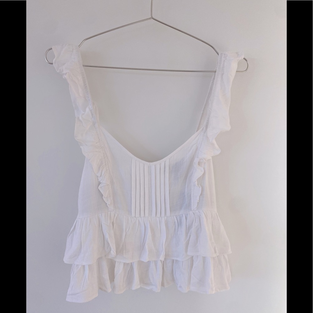 White feminine delicate tank